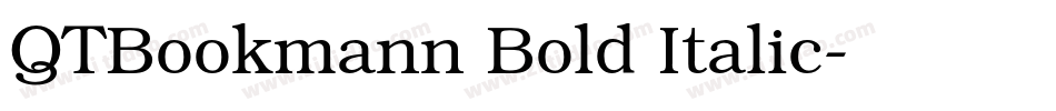 QTBookmann Bold Italic字体转换